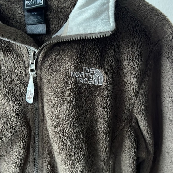 The North Face Womens Deep Pile Full Zip Fleece Sweater Jacket Brown Medium - Picture 4 of 5